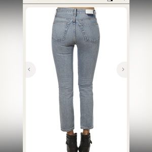 RE/DONE Originals Double Needle Crop Jeans - Medium Stone